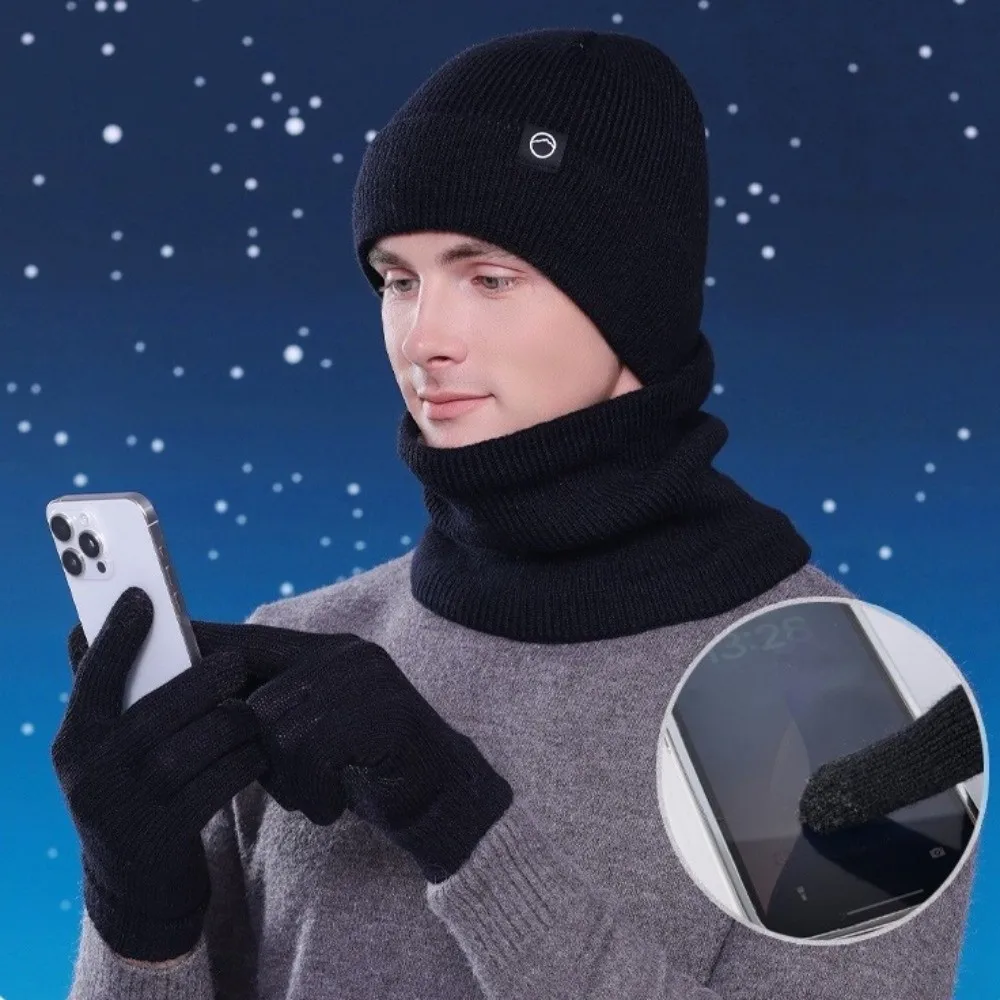 جديد سميكة الخمارات قبعة قفازات تنفس دافئ ودافئ قبعة صغيرة محبوكة كيت تصميم مرن الرقبة أدفأ ارتداء اليومي
