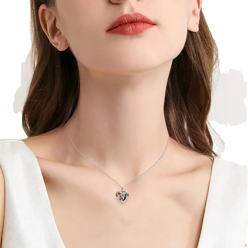 Heart shaped skull necklace pendant jewelry halloween accessories gift before stylish and stylish simple nightmare