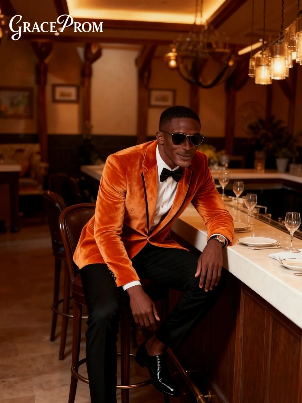 

Deluxe Chic Notched Lapel Velvet Men's Suit Set 2026 2PCS Slim Fit Wedding Business Graduation Customized Trajes Para Hombre