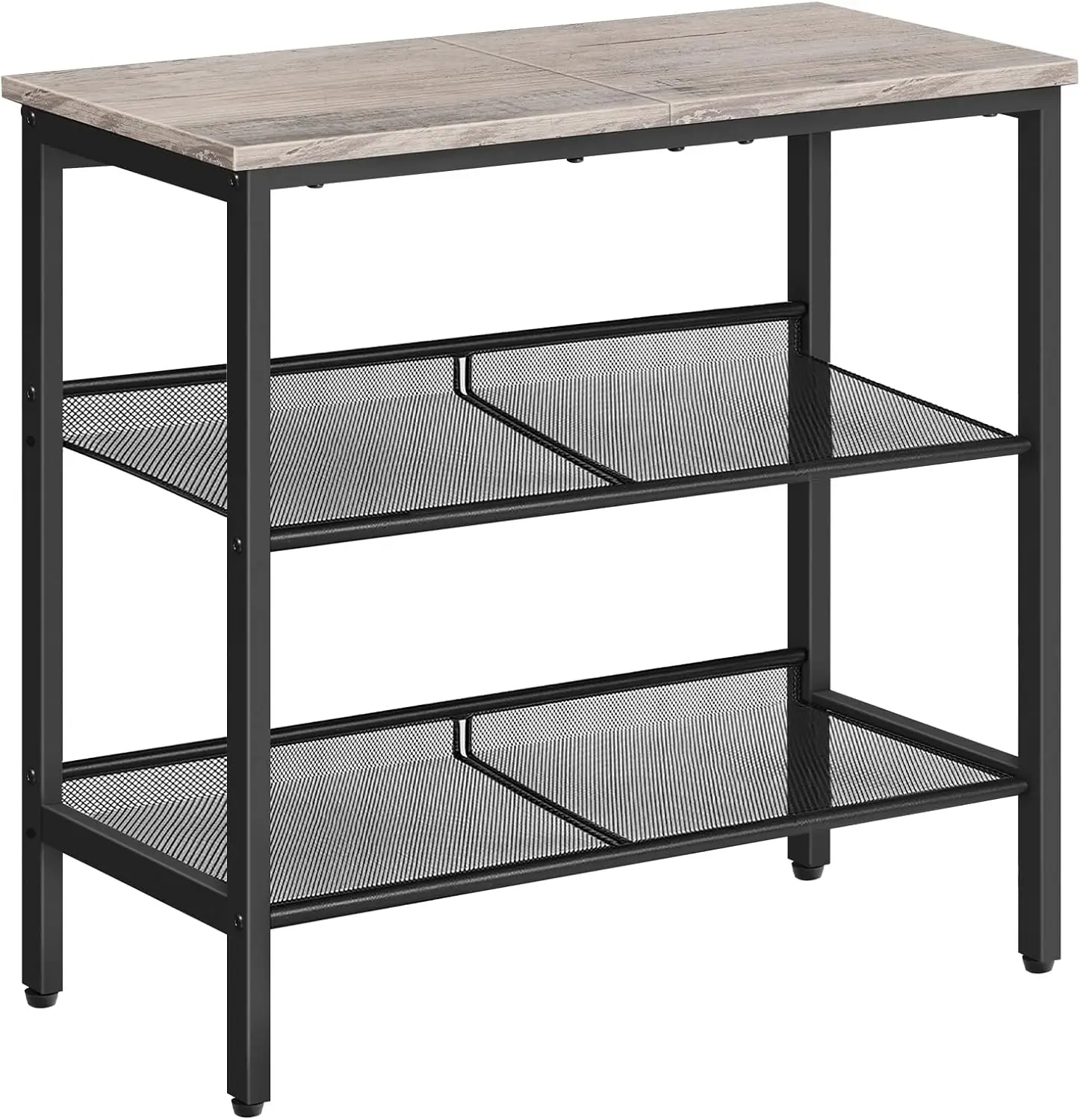 

Side Table, 3-Tier Narrow End Table, Nightstand with 2 Flat or Slant Adjustable Shelves for Small Spaces, Hallway, Living Roo