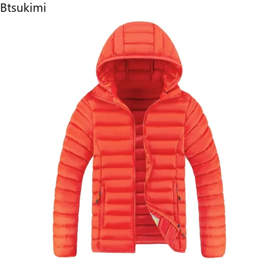 Parka impermeável com capuz masculino, casaco térmico, chapéu leve, destacável, roupa quente, casual, outono, inverno, 2023