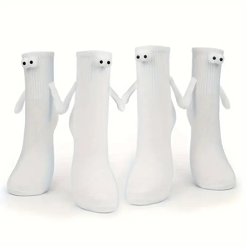 1-5PCS Kids Magnetic Pull Hand Cotton Sock Mid Calf Cute Baby Socks for Boys Girls Christmas Halloween Holiday Casual Daily Wear