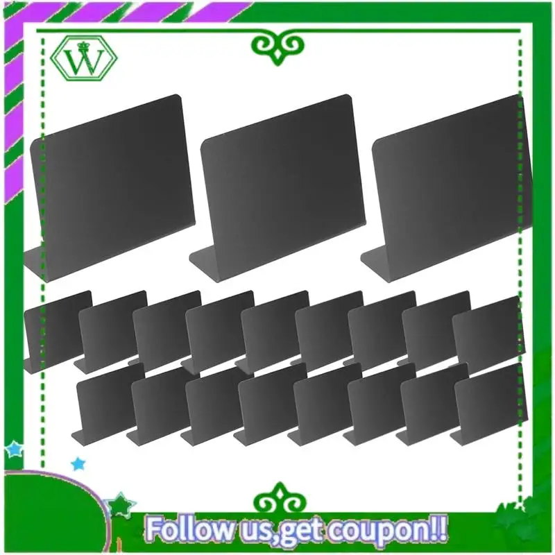 Reliable-20Pcs Table Signs Food Board Buffet Party Labels Message Blackboard Chalk Table Display Price Tabletop Durable Easy Ins