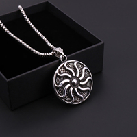 1PC Vintage Stainless Steel Apollo Sun-God Necklace For Men Spiritual Gift