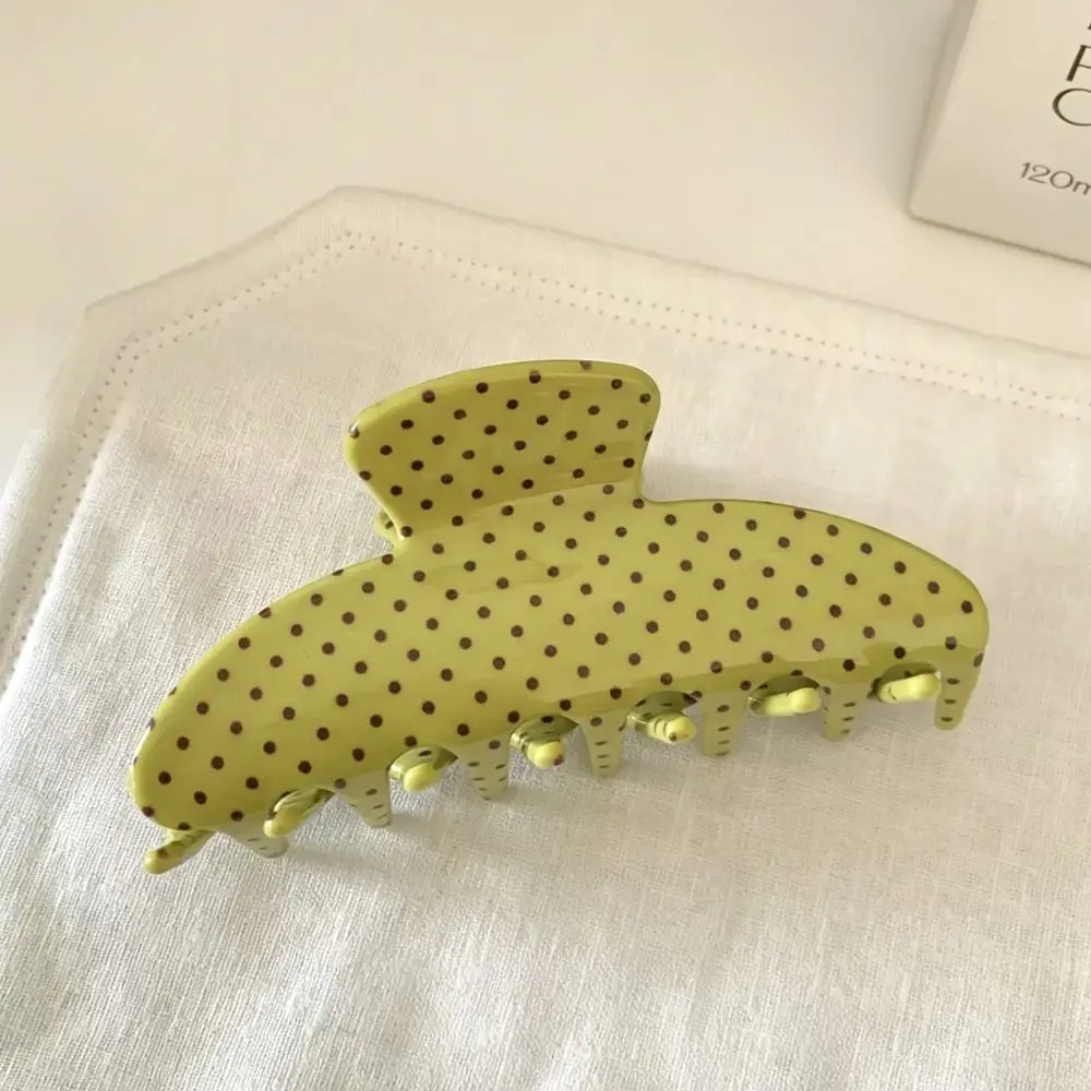 Personalized Hairpin Acetic Acid Hair Claw Colorful Retro Acetate Shark Clip Korean Style Geometry Polka Dot Hair Clip Headwear
