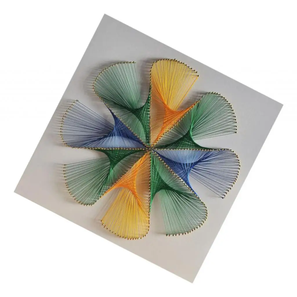 Nail String Art Kit Flower Design Wooden Boards Creative Crafts Kit for Kids and Adults Handmade Room Decoration Projects