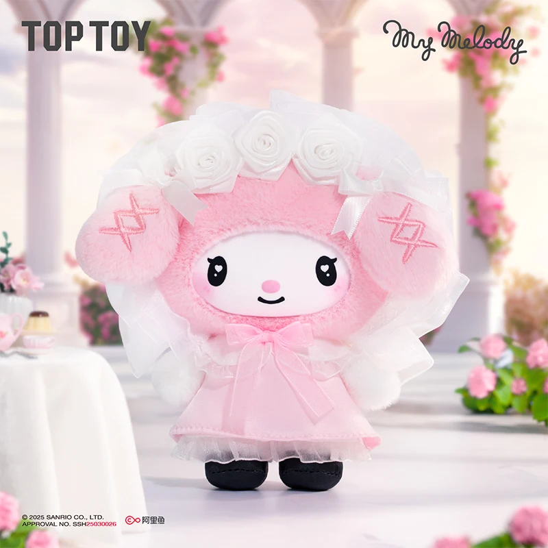 

Toptoy Sanrio персонажи Angel Garden Series виниловая плюшевая глухая коробка Kuromi & My Melody милая декоративная коллекция для фанатов ручной работы