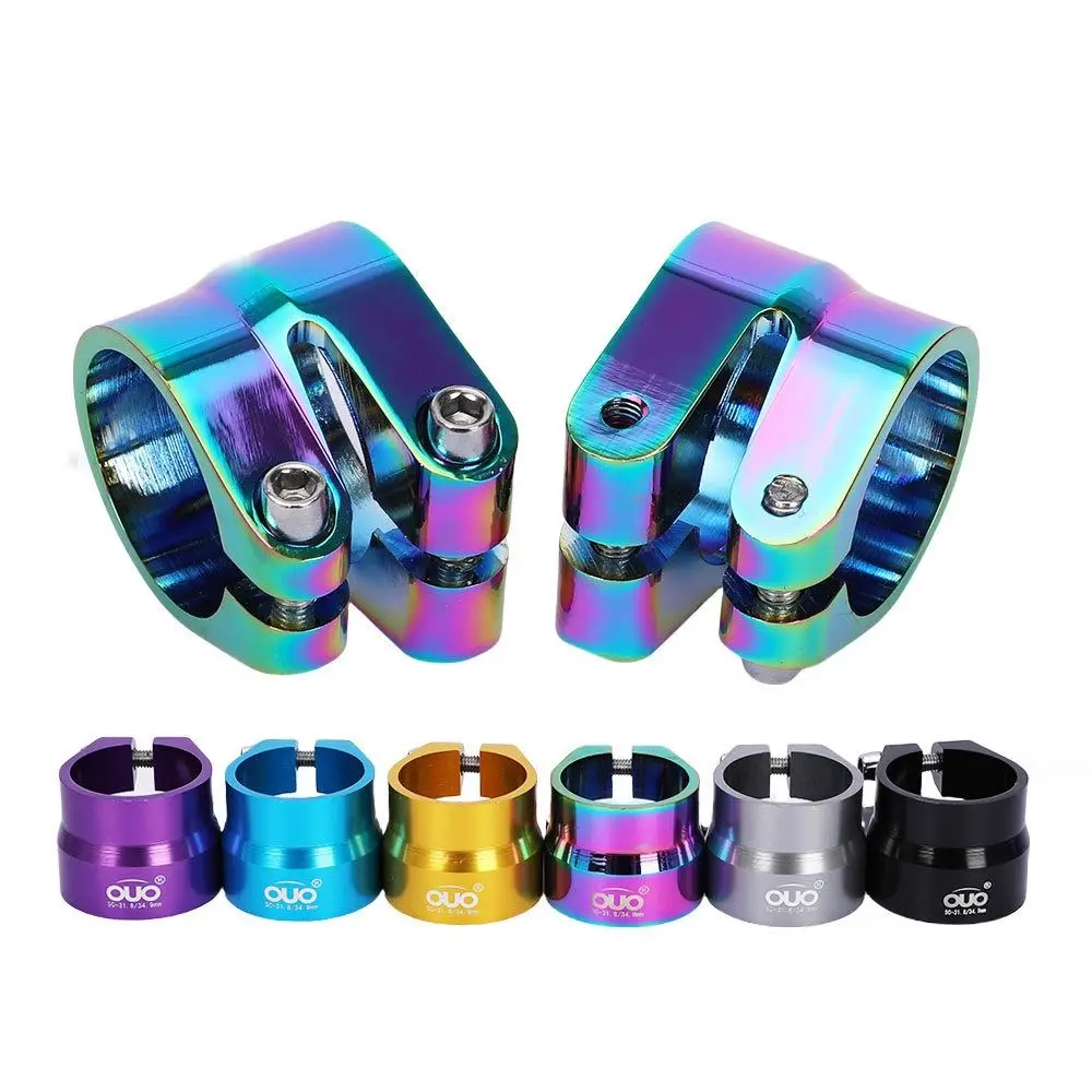 

Aluminum Alloy Bicycle Seatpost Clamp Double Layer Quick Release Seat Tube Clamp Fastener 31.8/34.9mm Bike Seat Tube Clip