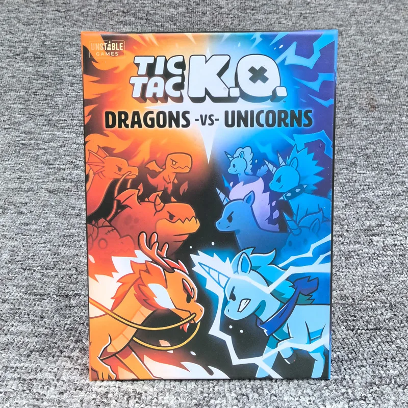 

Горячие нестабильные игры Tic Tac K.O. Базовая игра Dragons Vs Unicorns Quick-To-Learn Team Card Game для 2-4 игроков отлично подходит для игры в ночное время