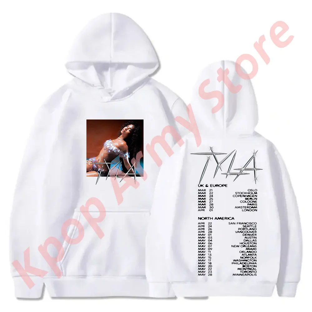 Толстовки Tyla 2024 Tour Merch, новые женские и мужские модные повседневные пуловеры для косплея