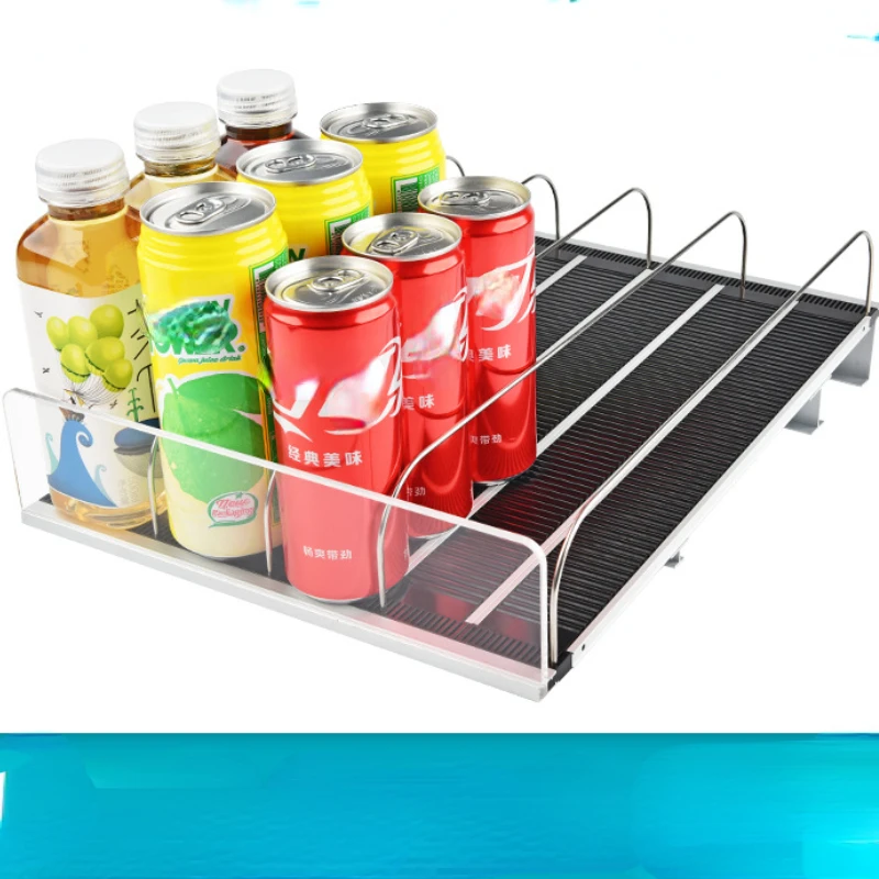 

Convenient Home Office Storage Solution with Self-Weighted Slide Rails and Layer Board Shelf for Supermarket Beverage Display