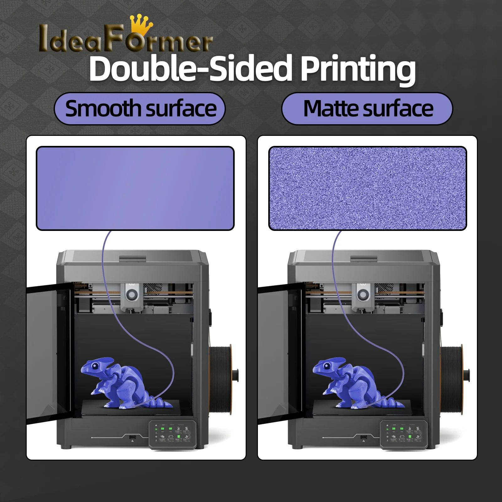 260 x 271 mm Bauplatte für Elegoo Centauri Carbon Smooth PEI strukturiertes PEI-Blatt Federstahl doppelseitiges 3D-Drucker-Zubehör – Detail 8