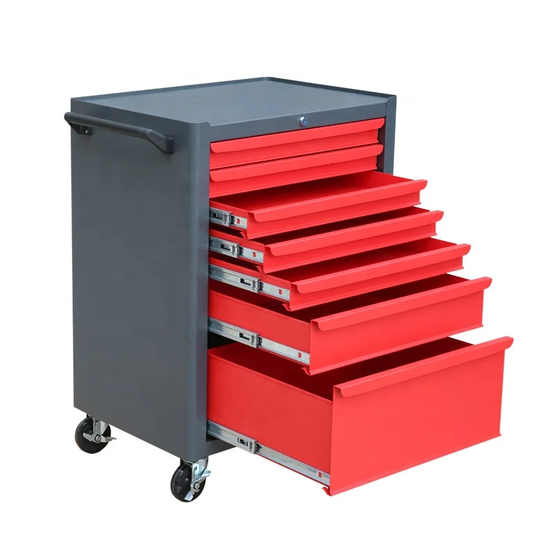 JF-U07 2022 High Quality Workshop Tool Trolley Steel Cabinet 7 Drawers Metal Utility Cart
