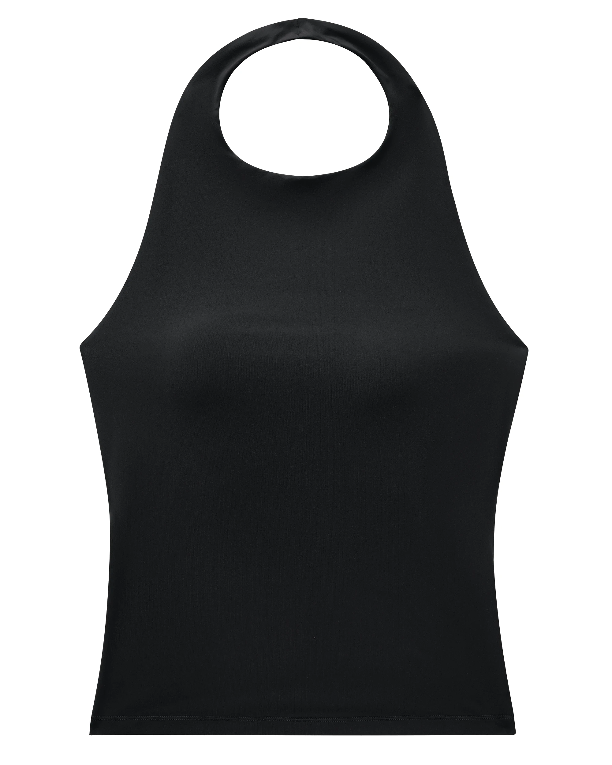 Damen Neckholder-Crop-Tanktop, ärmellos, hoher Kragen, rückenfrei, schmal geschnitten, einfarbig, gestricktes Camisole, Sommer, Casual, Basic, Y2K-Top, Weste – Detail 14
