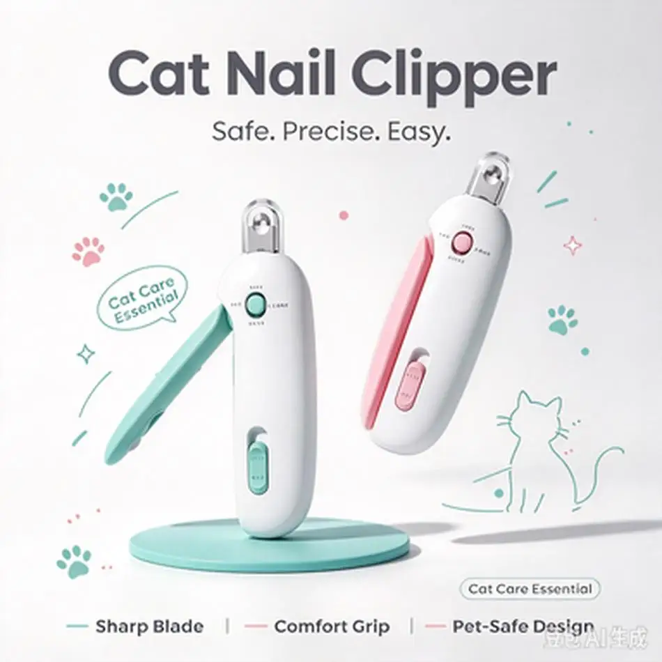 Professional Cat Nail Clippers Adjustable Hole Pet Nail Trimmer Splash proof Design Beginner Friendly Pet Grooming Care Tool