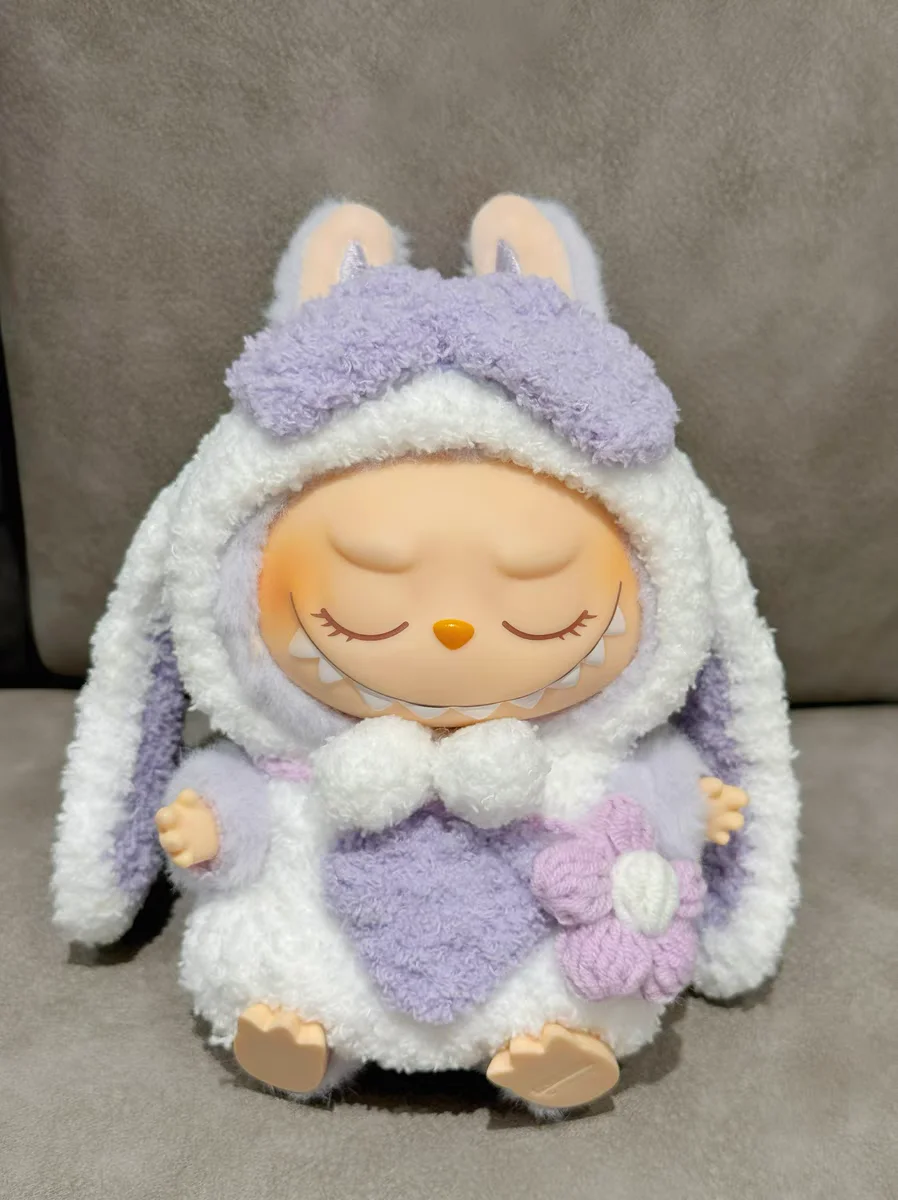 For 17cm Labubu Dolls Accessories DIY Doll Clothes  Long Eared Furry Rabbit Costume Cartoon Dress Up Labubu Cute Ropa