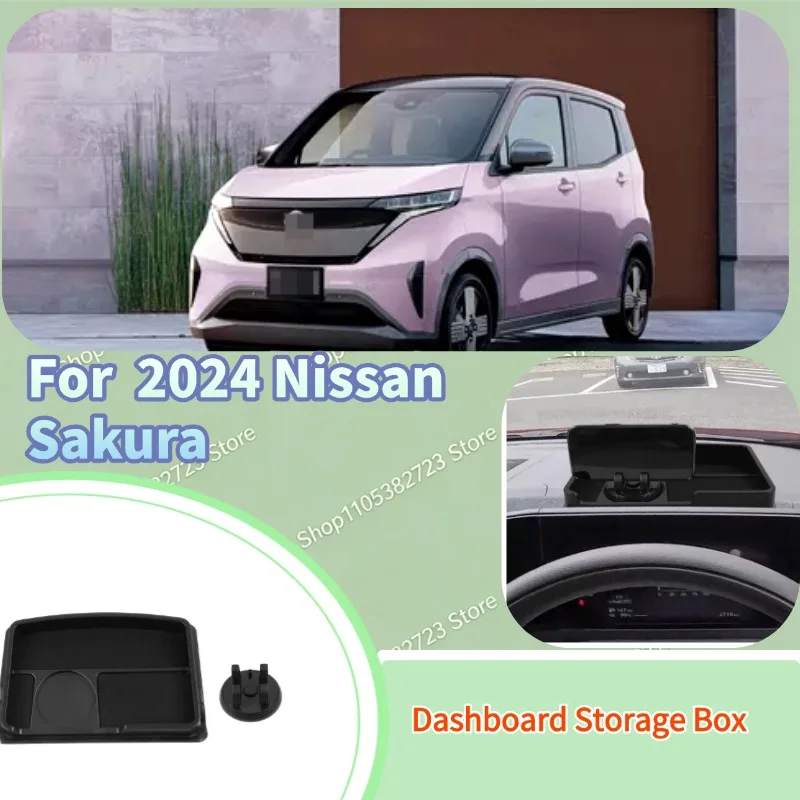 2 In 1 Dashboard Storage Box Phone Holder Interior Addition Parts For 2024 Nissan Sakura Car Interior Modification Accessories
