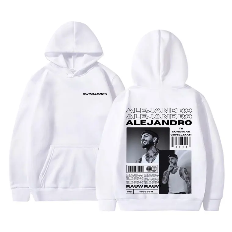 Sudadera con capucha con estampado De Rauw para hombre, ropa De calle masculina De gran tamaño, De lana, estilo Hip Hop, con estampado De álbum, a la moda, Estilo Vintage