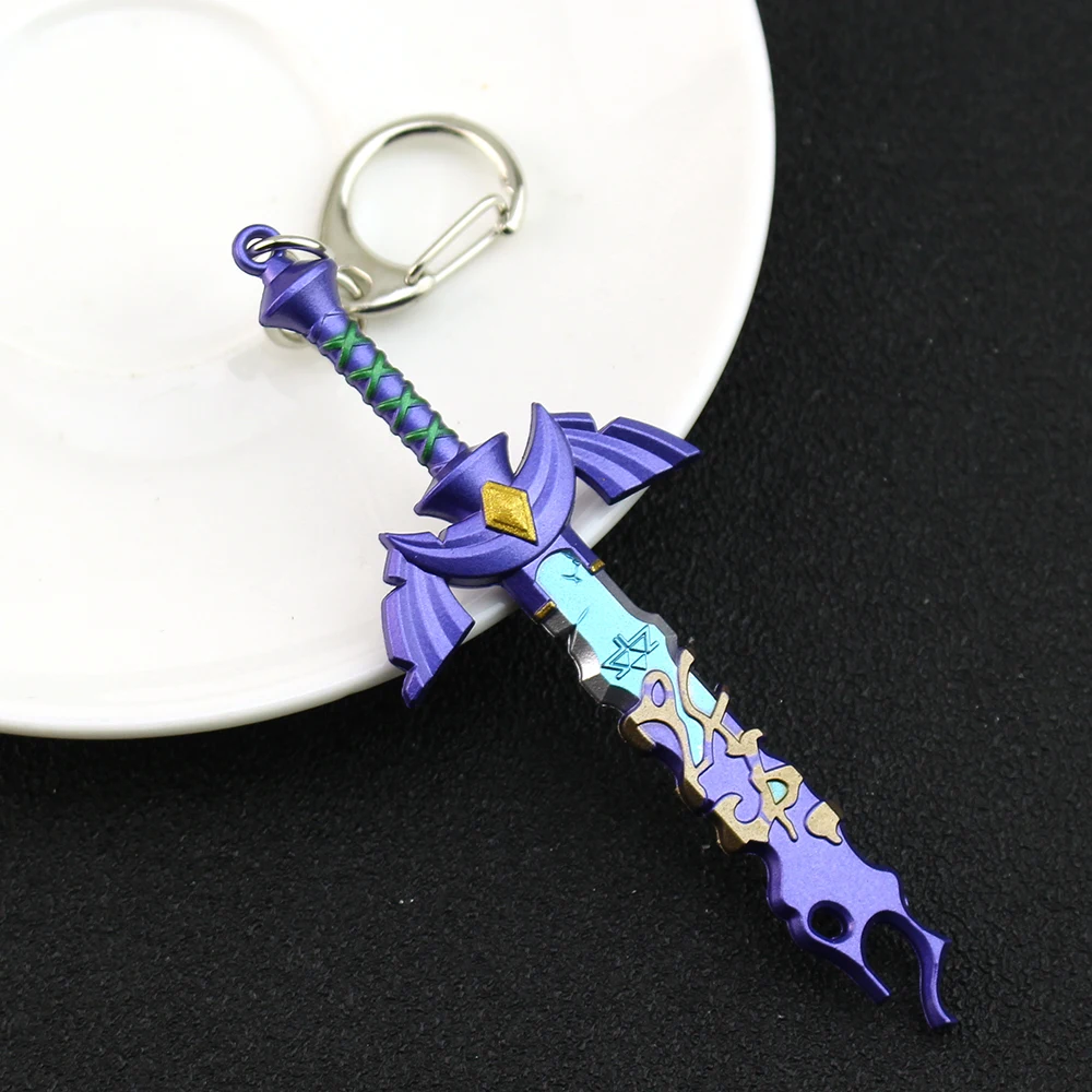 Porte-clés Master Sword Larmes du Royaume Link Héros Bouclier Hylien Pendentif Porte-clés pour les fans Collection de bijoux