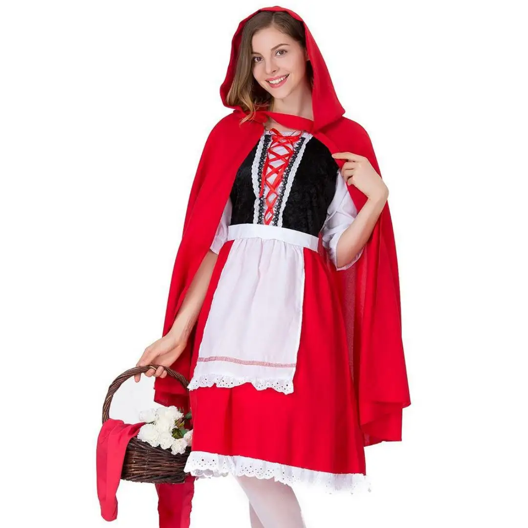 

Костюм красной горничной на Хэллоуин, Красная Шапочка, наряд для косплея, Фея T S, одежда для выступлений на сцене для взрослых, женская одежда Dr