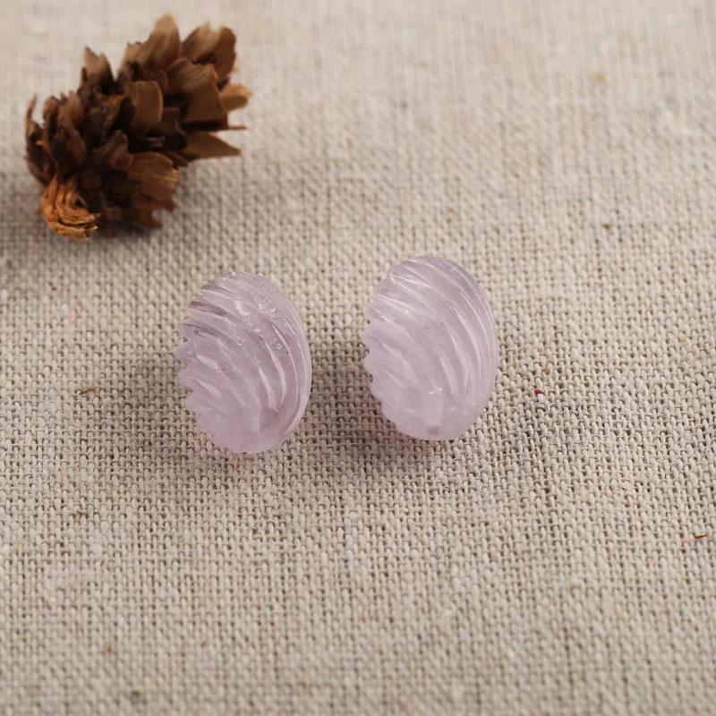 B&F Cylindrical Pink Quartz Pendant Beads, Handmade Natural stones beads, Polished Stones for jewelry Making Supplies