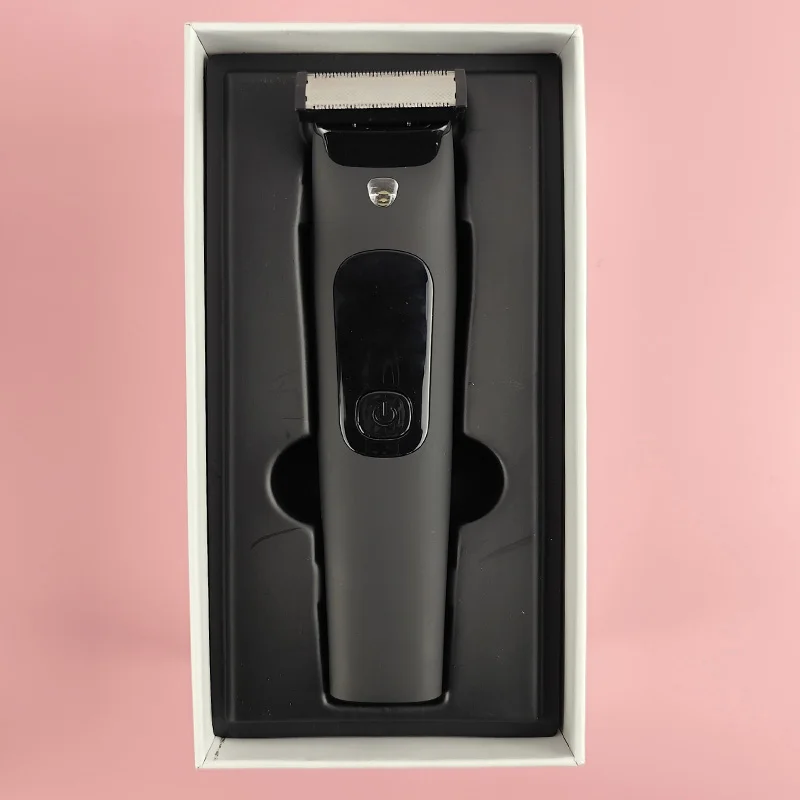 ماكينة تشذيب اللحية الكهربائية ذات الشفرة الواحدة مع ضوء LED، ماكينة تشذيب الوجه والجسم القابلة للتعديل، ماكينة تشذيب الشعر الكروية ذات الحافة