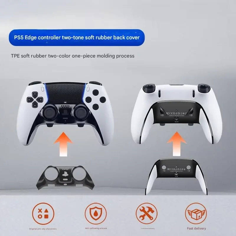 For Playstation 5 Edge Top Bottom Decorative Trim Shell Replacement Front Back Clip Shell for PS5 Edge Wireless Controller