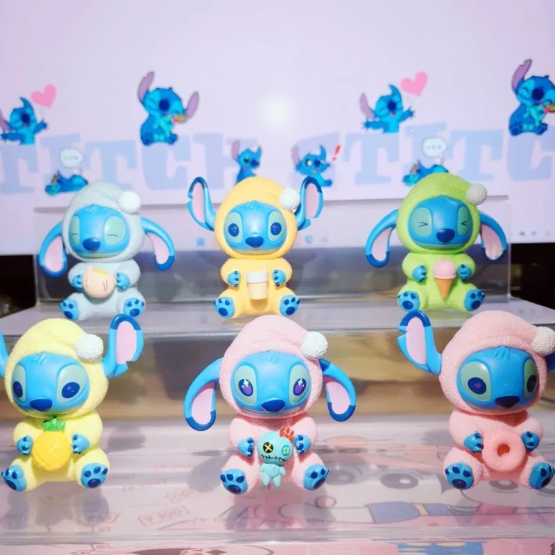 Stitch Doll Ornaments Kawaii Cartoon Cute Creations Peripheral Anime Characters Desktop Figures Children's Toys Holiday Gifts