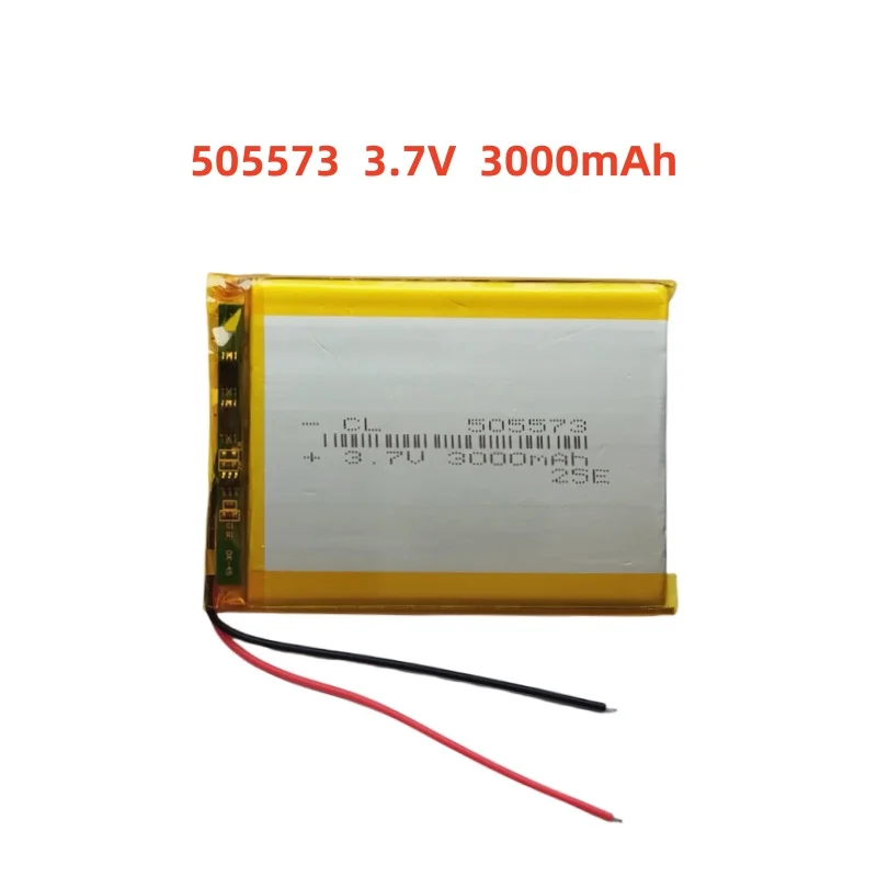 3.7V 3000mAh 11.1Wh Li-Polymer Rechargeable Li Lithium-ion Battery 505573 JST 3Pin 2.0mm Connector NTC 3-Wires Thermistor
