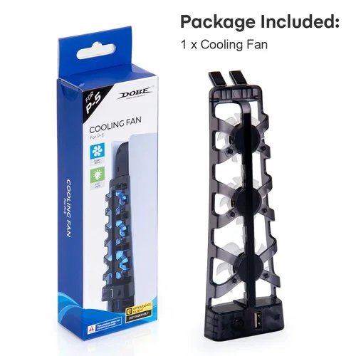 Ventiladores enfriadores silenciosos de 3 velocidades, ventilador de refrigeración con puerto USB para consola de juegos PS5, Sony, PS5, edición Digital/disco, accesorios de juego, color negro