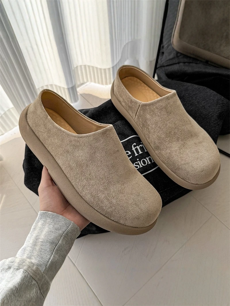 

Men's Cotton Slippers Winter Waterproof Non-Slip Thick Bottom Casual Home Wear Large Size Birkirkara Slippers