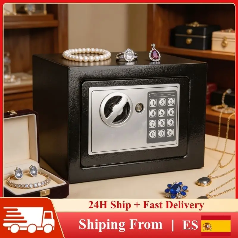 Caja Fuerte Digital Electrónica de Pared, Caja de Seguridad Oculta con Doble Cerradura de Llave/Código para Guardar Dinero y Joyas en Casa, Oficina u Hotel
