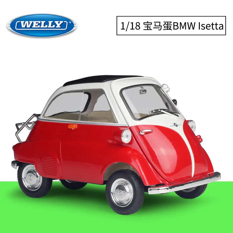 

WELLY 1:18 BMW Egg BMW Isetta Simulation Alloy Car Model Toy Collection Decoration Car Metal Alloy Toy Car Kids Gift Collection