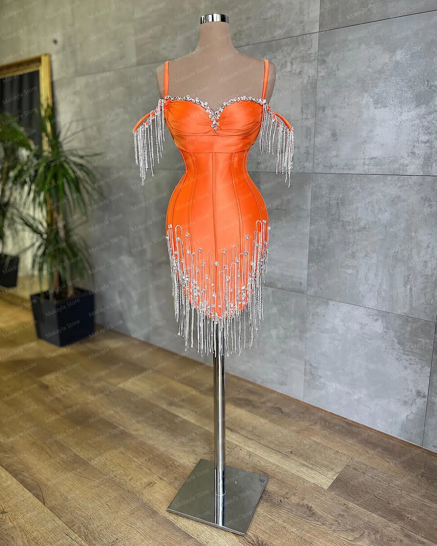 Robe de Bal Courte Orange pour Femme, Citroën, Chérie, Soirée Cocktail, Tout Sur Mesure, Livraison Gratuite, Nouvelle Collection