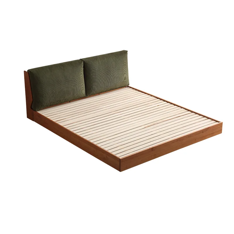 

Toast, double bed, cherry wood, solid wood, soft bag, backrest, master bedroom