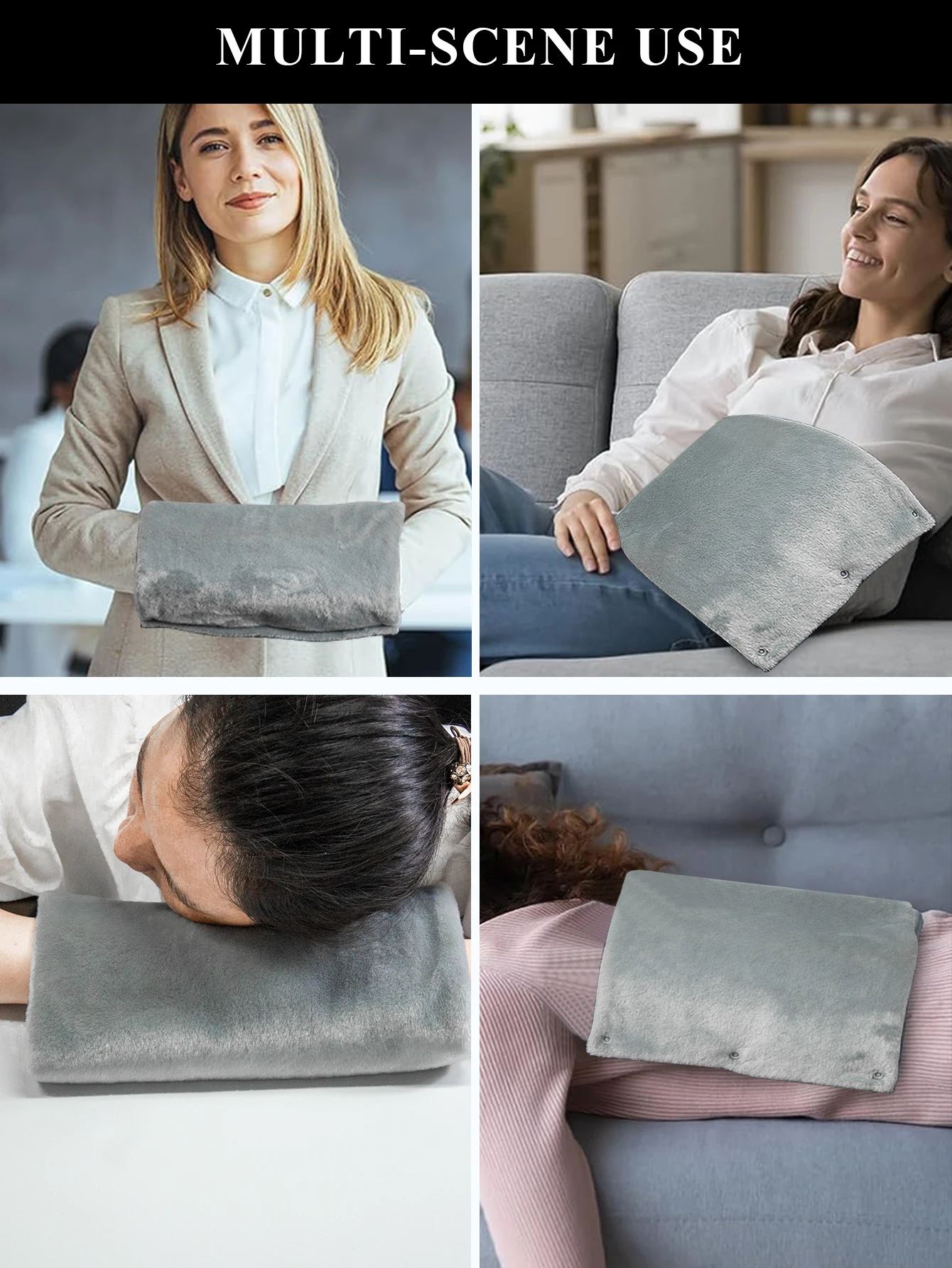 USB Thermostatic Hand Warmer for Winter Office and Home Use Shawl Warm Hands and Legs Short Velvet Fabric Heating Blanket