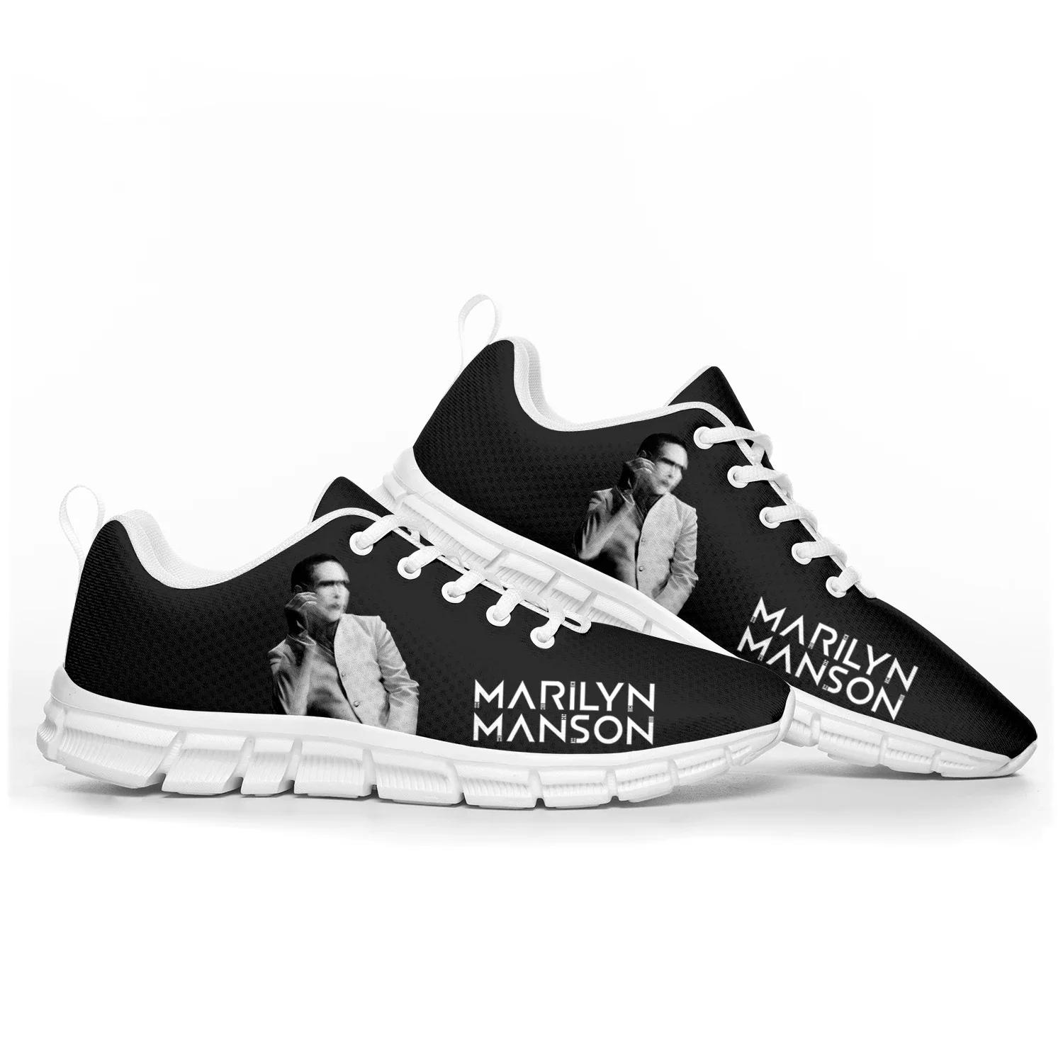 Marilyn Manson Chaussures de sport personnalisées pour hommes et femmes, chanteuse de groupe de rock, baskets pour adolescents et enfants, chaussures de couple de haute qualité