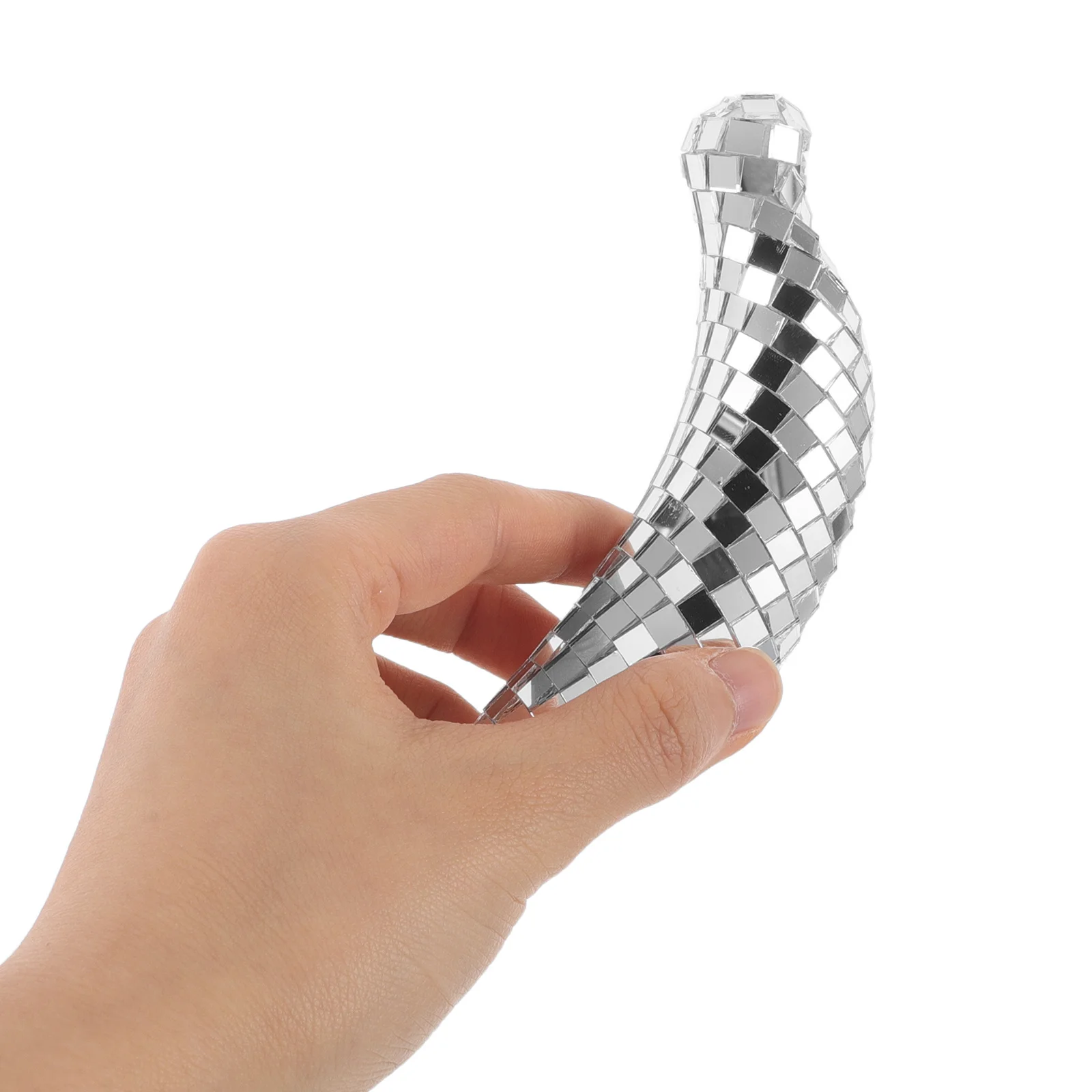 

Retro Disco Banana Ornament Shiny Mirror Surface Tabletop Decor for Living Room Party Setup Fall Harvest Centerpiece Artificial