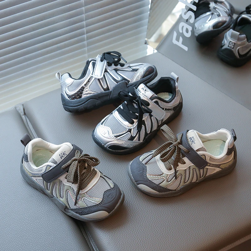 

Boys' Shoes 2026 New Spring Children's Sneakers Non-slip Running Shoes Casual Soft Sole Sports Shoes