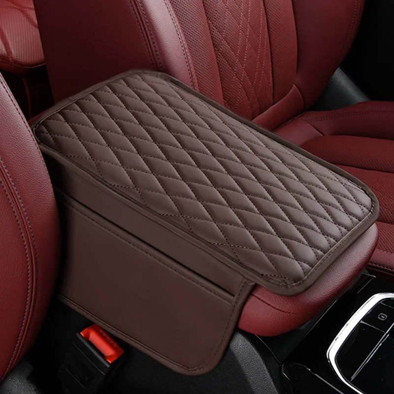 Universal Car Center Console Armrest Cushion with Storage Pocket, Multifunction Heightened Widened Elbow Rest Pad