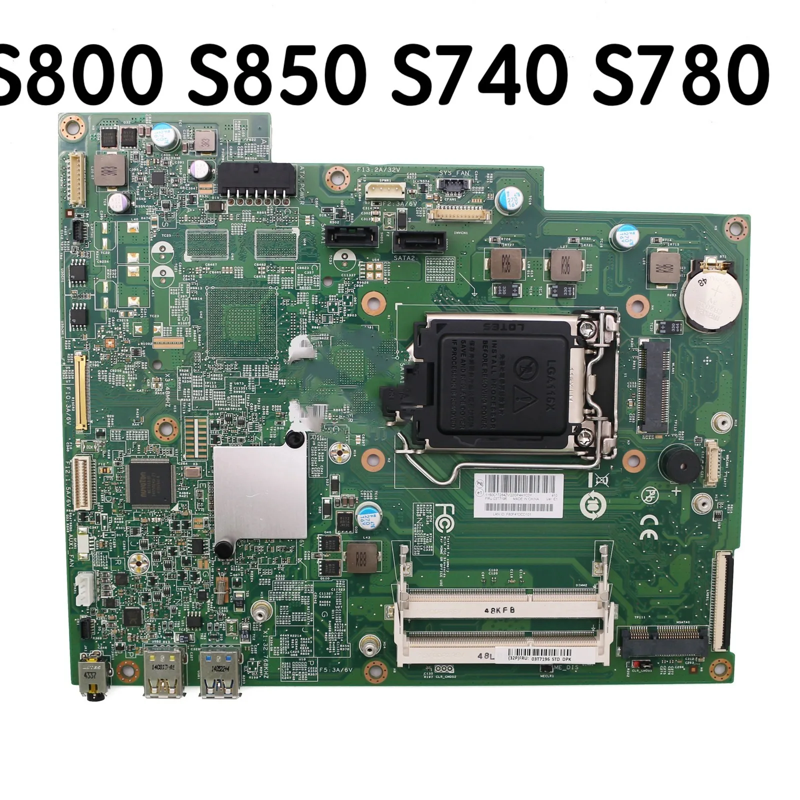 

For Lenovo S800 S850 S740 S780 Motherboard PIB85S 12102-1 48.3KR12.011 Mainboard 100% Tested Fully Work