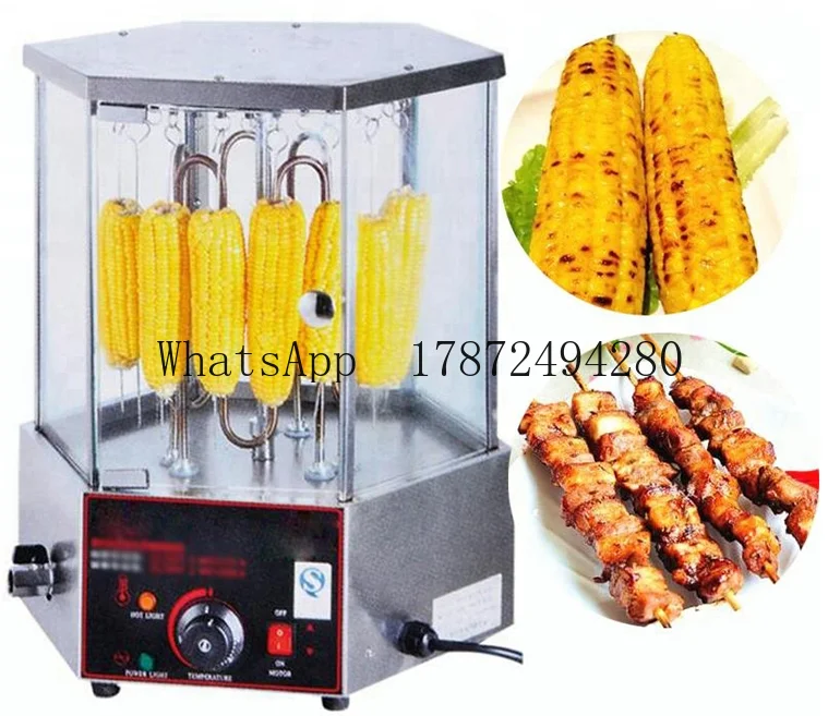

Electric Corn Roasting Machine Stainless Steel Revolve Type Grilled Corn Machine 220V New Condition