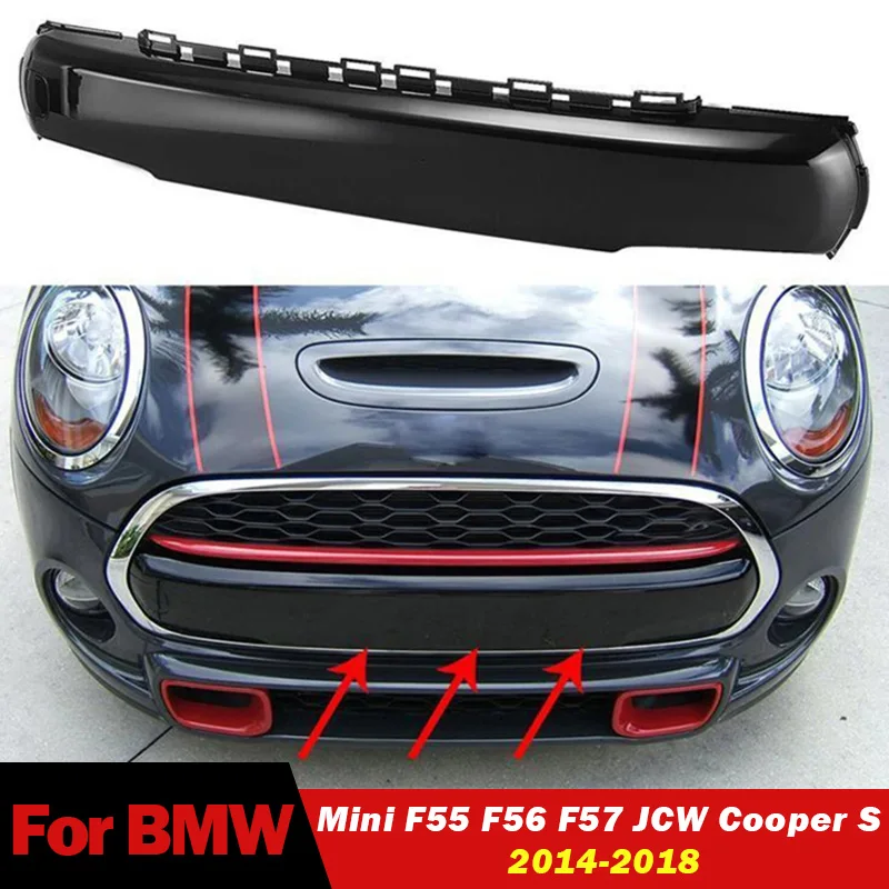 

51117337791 for BMW Mini F55 F56 F57 JCW Cooper S 2014-2018 Front Bumper Number Plate Body Kit License Plate Panel Decoration