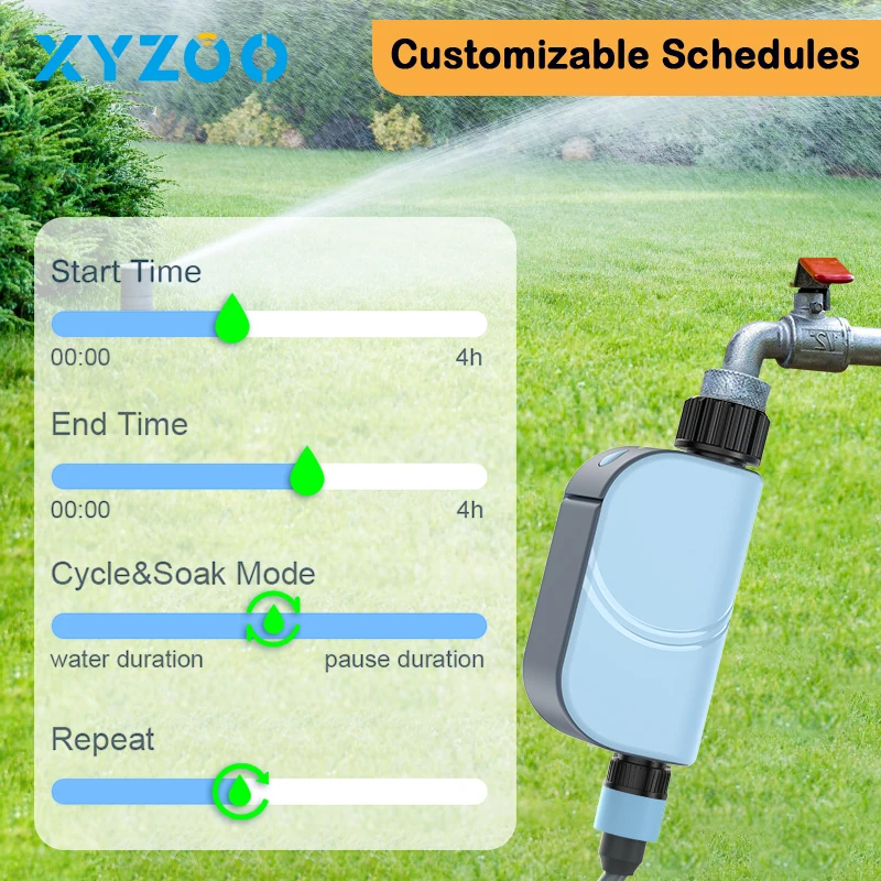 WiFi Automatic Sprinkler Timer Remote Garden Water Timer Smart Irrigation Watering Rain Delay Programmable System Alexa Google