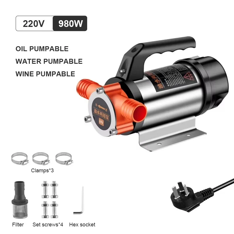 Portable Self-Priming High Efficiency Electric Oil Fuel/Water Pump High-Pressure Vacuum Diesel Transfer Pump OEM Customizable