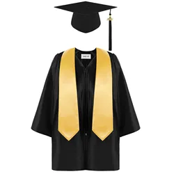 Children Graduation Costume Kindergarten Bachelor Gown Academinc Uniform Boy Girl Preschool Graduation Shawl Tassel Set