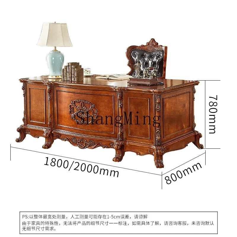 

CL High Value Wood Writing Desk Luxury Computerretro Villa Study Desk Solid