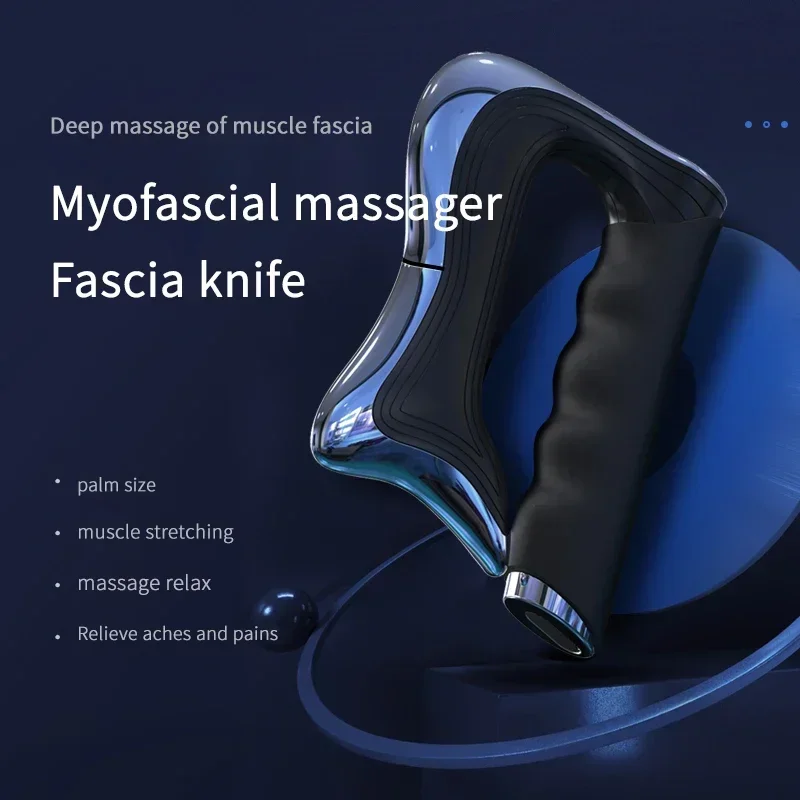 Electric Fascia Gun Body Massager MicroCurrent Muscle Relaxation Stimulator Scraping NMES Pain Relief Muscle Pain Rehabilitation