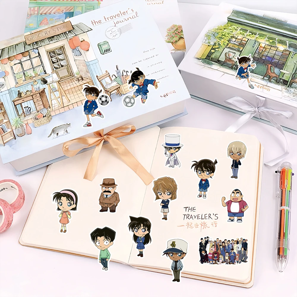 10/30/80 قطعة المحقق كونان أنيمي ملصقات الكتابة على الجدران المحمول الهاتف سجل القصاصات سكيت جدار كول الكرتون DIY بها بنفسك صائق الاطفال اللعب