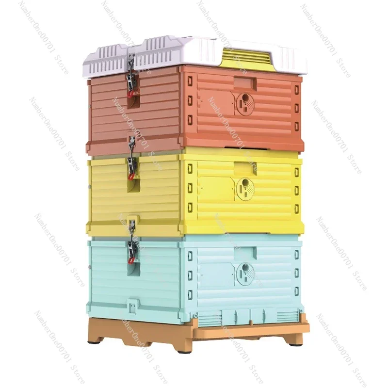 Luxury 3-Layer Thermal Insulation Plastic Beehive, Super Solid 10 Frame Plastic Beehive Top Beekeeper